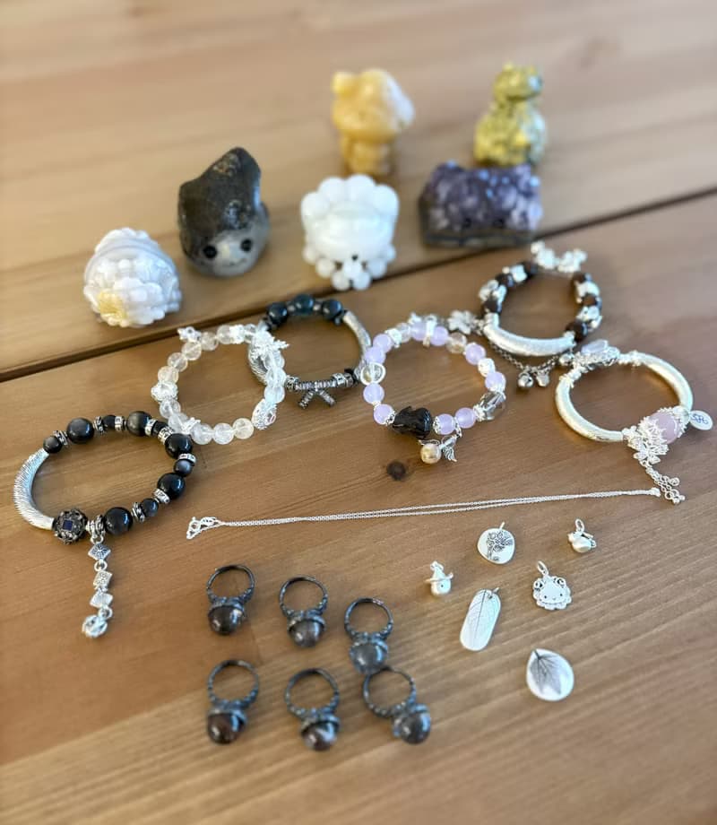 限時福袋~ 純銀手作項鍊+天然石手鍊+合金戒指+礦石擺件 ~
