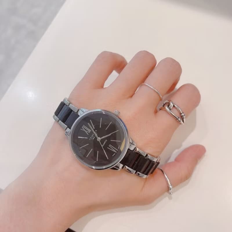 簡約時尚拼色石英女士手錶