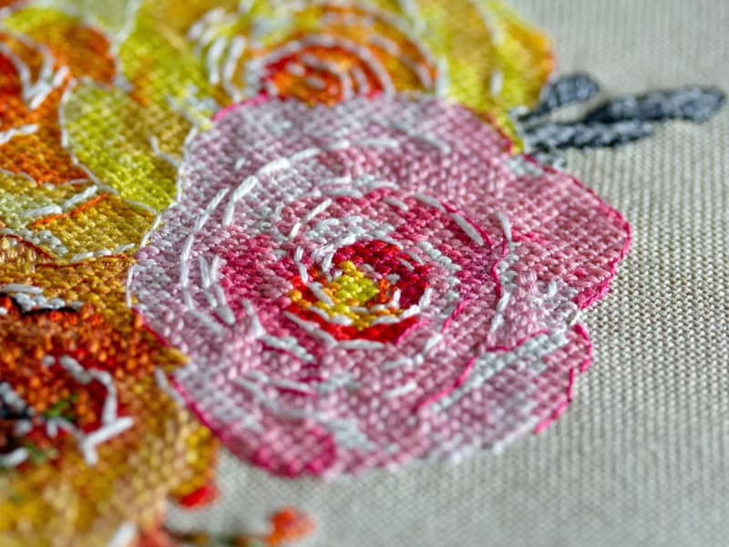 【數位】Colors Of Autumn Watercolor Bouquet PDF cross stitch pattern