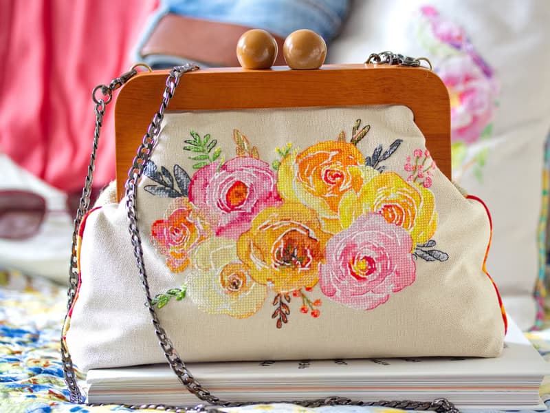 【數位】Colors Of Autumn Watercolor Bouquet PDF cross stitch pattern