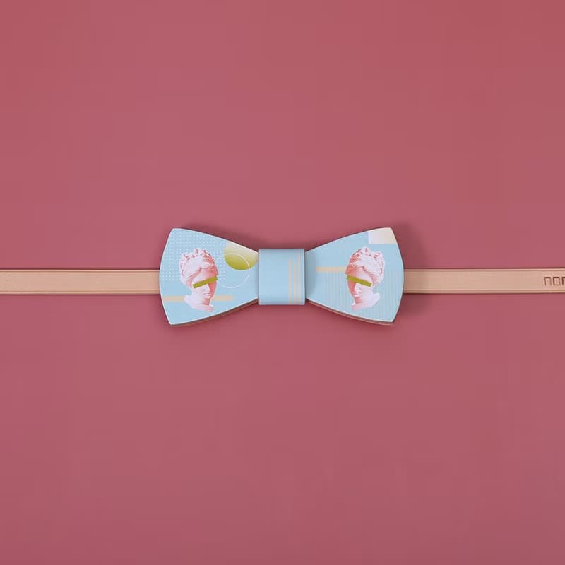 NoMatch不合設計牛皮手工維納斯蒸汽波chic幾何復古領結bowtie