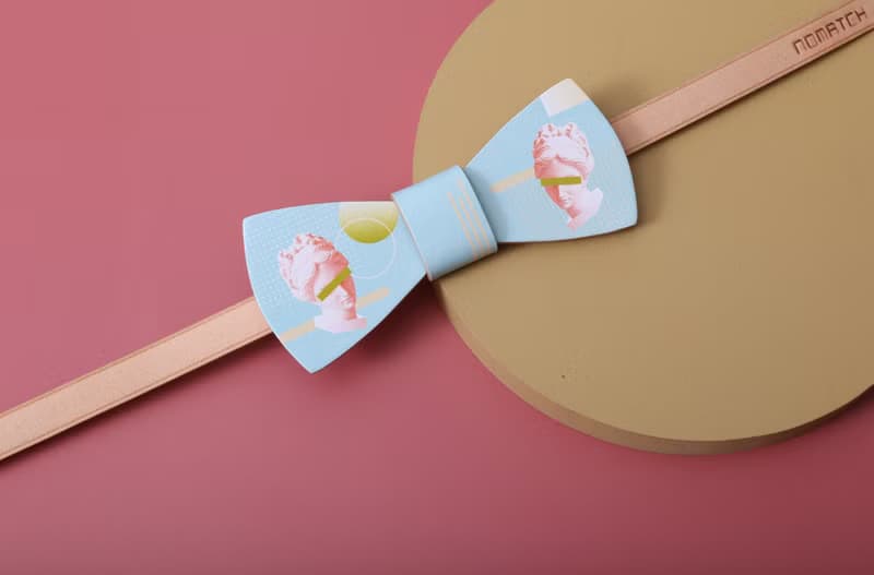 NoMatch不合設計牛皮手工維納斯蒸汽波chic幾何復古領結bowtie