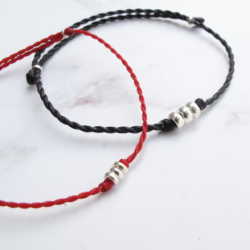 【手編蠟繩】甜甜圈 | 幸運蠟繩情侶手鍊 | 大員囡仔