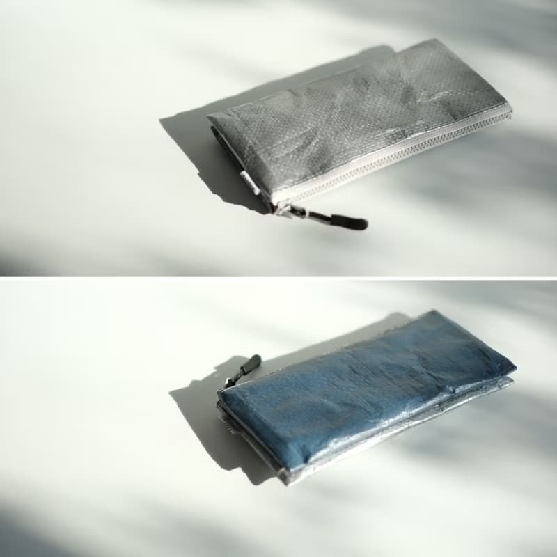 【2TONE long wallet】5つの収納 超軽量撥水 ポリエチレン ロングウォレット