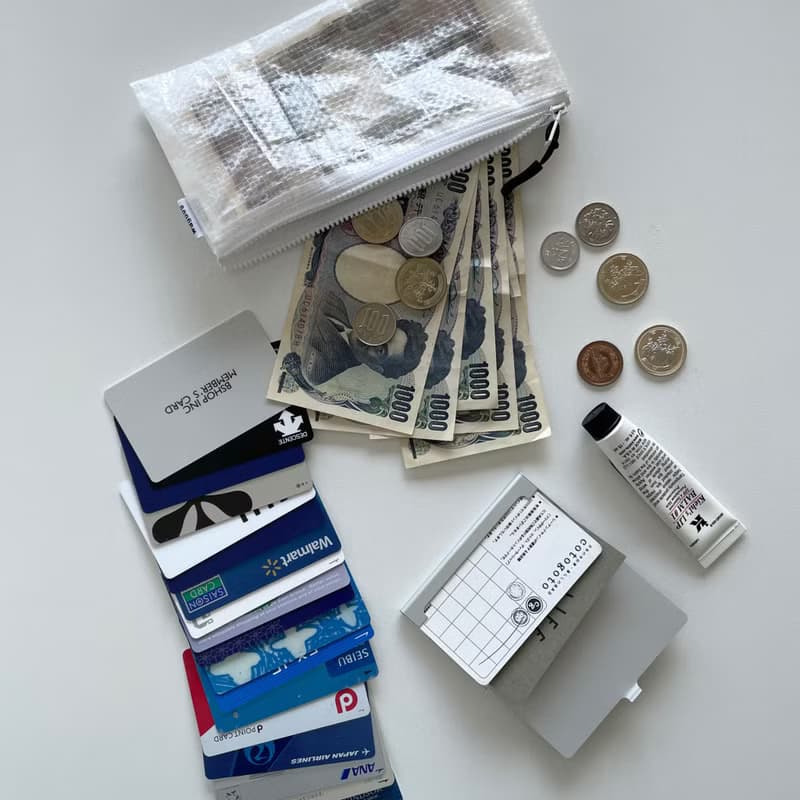 【2TONE long wallet】5つの収納 超軽量撥水 ポリエチレン ロングウォレット