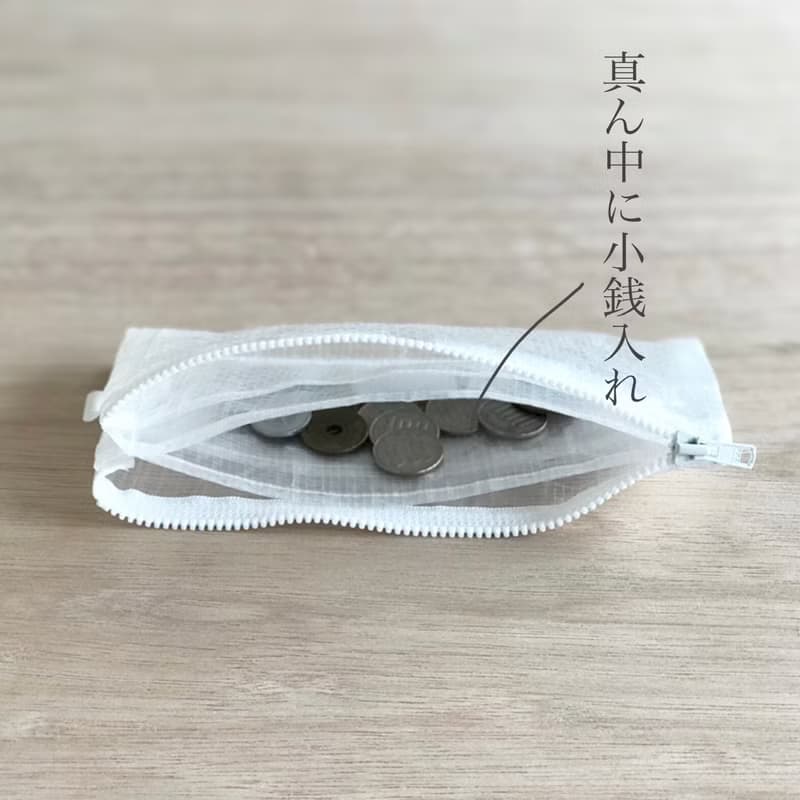 【2TONE long wallet】5つの収納 超軽量撥水 ポリエチレン ロングウォレット
