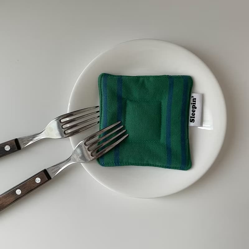 Cushion tea coaster (Green)