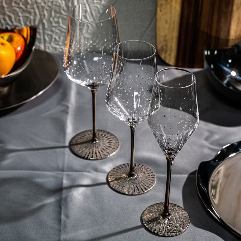 【GRANDI】奧地利 極光鉑金梗260 手工製  施華洛世奇水鑽酒杯