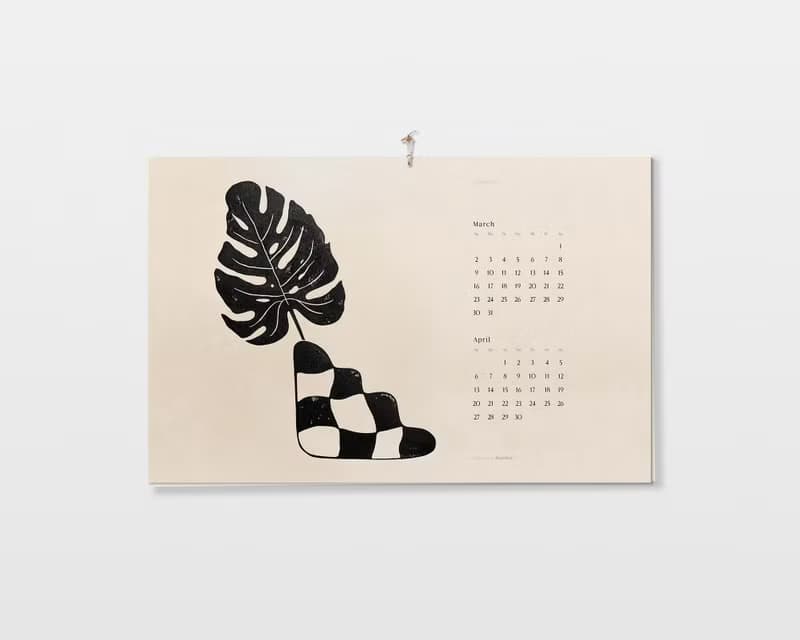 【數位】Neutral Boho Vases with Plants Printable Illustrated Calendar 2025 Modern Wall