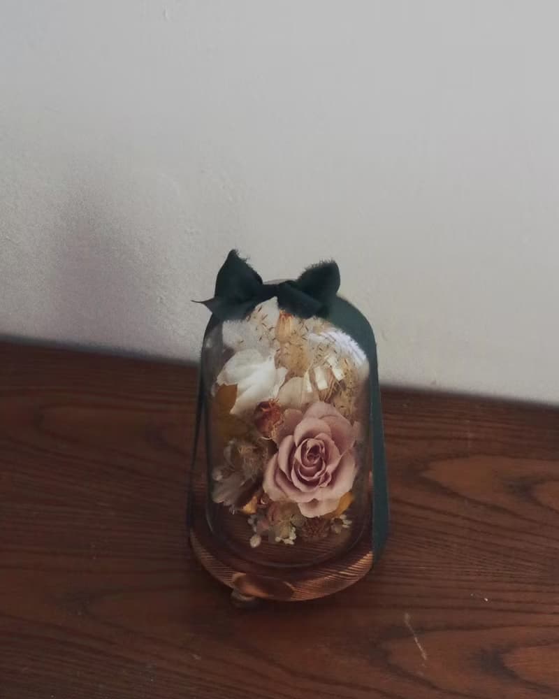 Glassdome_ 訂制玻璃鐘型花盅系列 永生&乾燥花