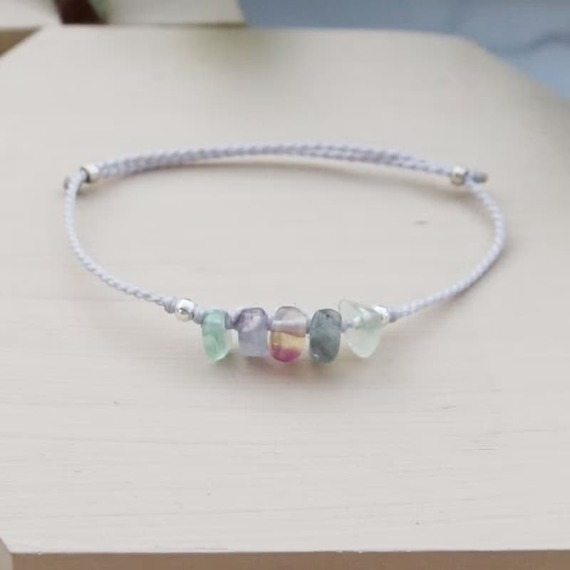 【水晶蠟繩系列】蓋亞的碎片系列1|極細蠟繩手鍊|大員囡仔