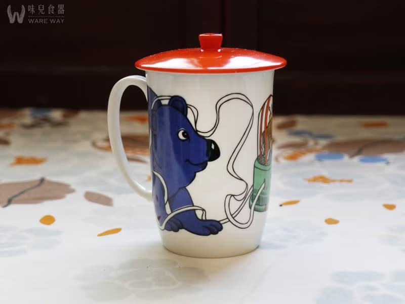 早期Seyei Fine China蓋杯 (餐具/老件/舊物/印花/陶瓷/馬克杯)