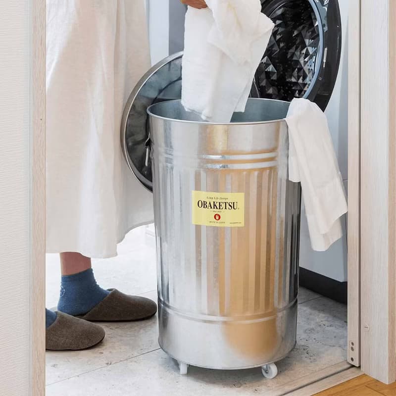 日本 OBAKETSU 手工製附輪垃圾桶 42L 儲物桶 收納桶