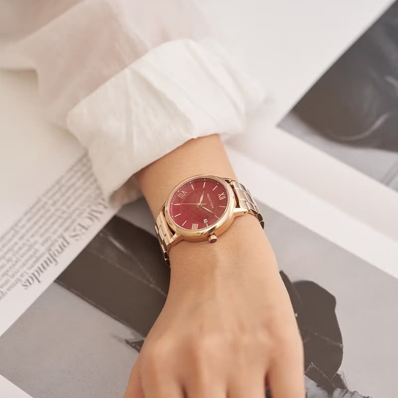 RELAX TIME 生命之花 女錶 紅 (RT-111-5)