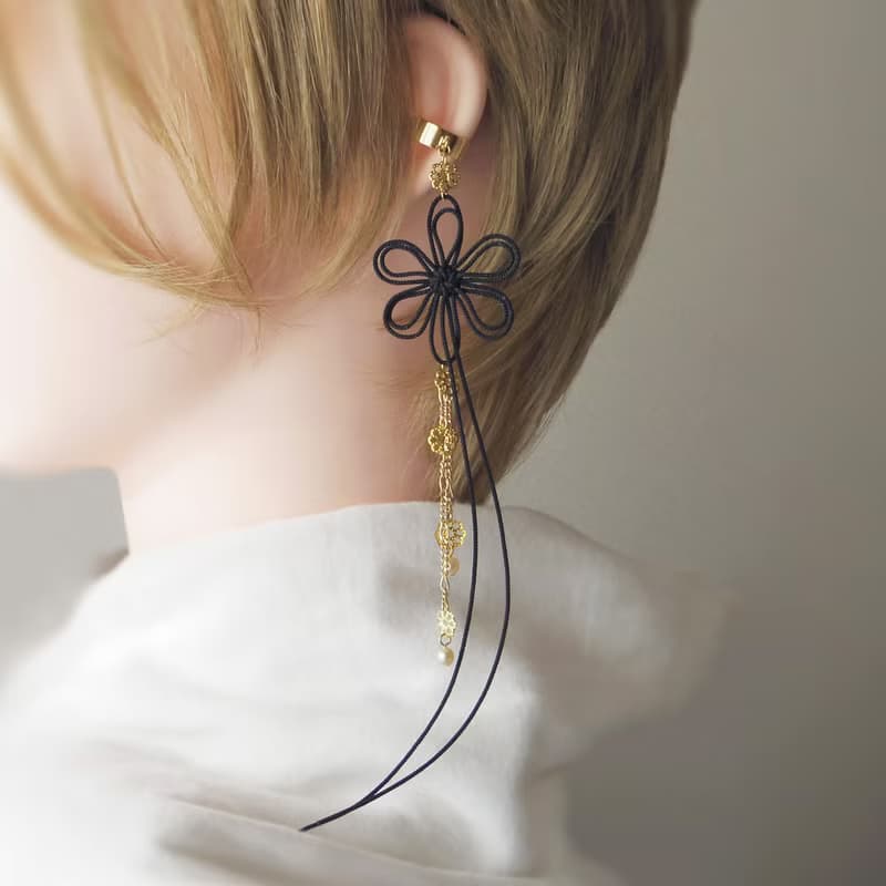 かたっぽイヤーカフ　ひとあしこつり・響