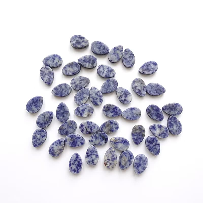 水滴形蘇打石 14Kgf 包金耳環 青花瓷色系 | 復古唐頓 四季 夏晴