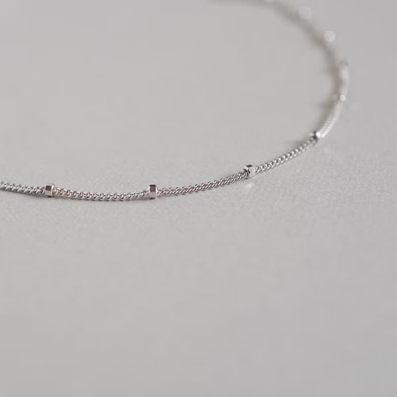 Silver925  ステーションチェーンネックレス