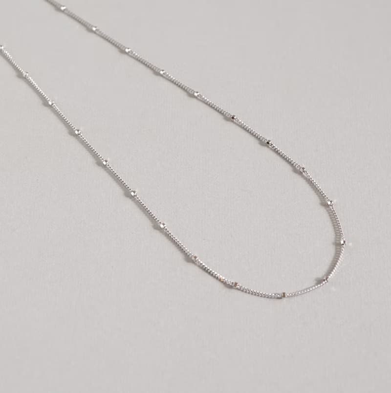 Silver925  ステーションチェーンネックレス