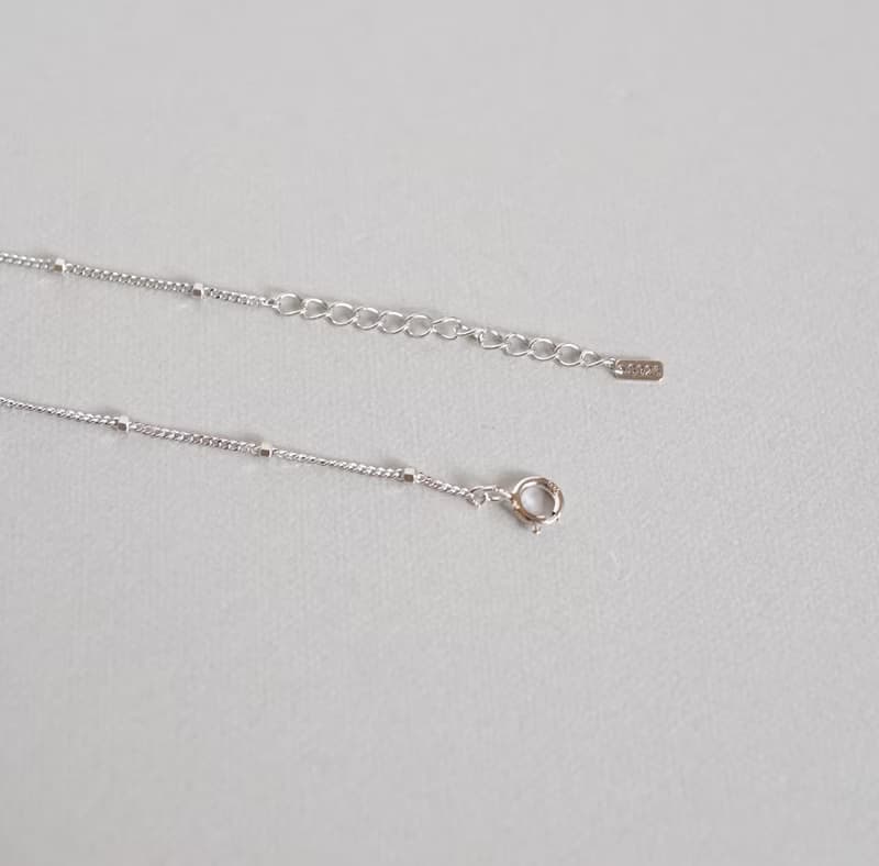 Silver925  ステーションチェーンネックレス