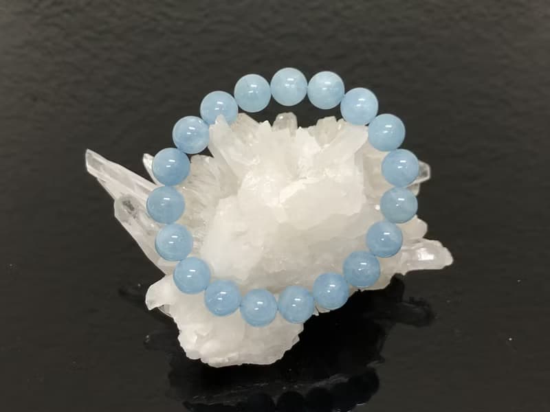 快速出貨 天然天空藍/大海藍 海藍寶圓珠手鍊