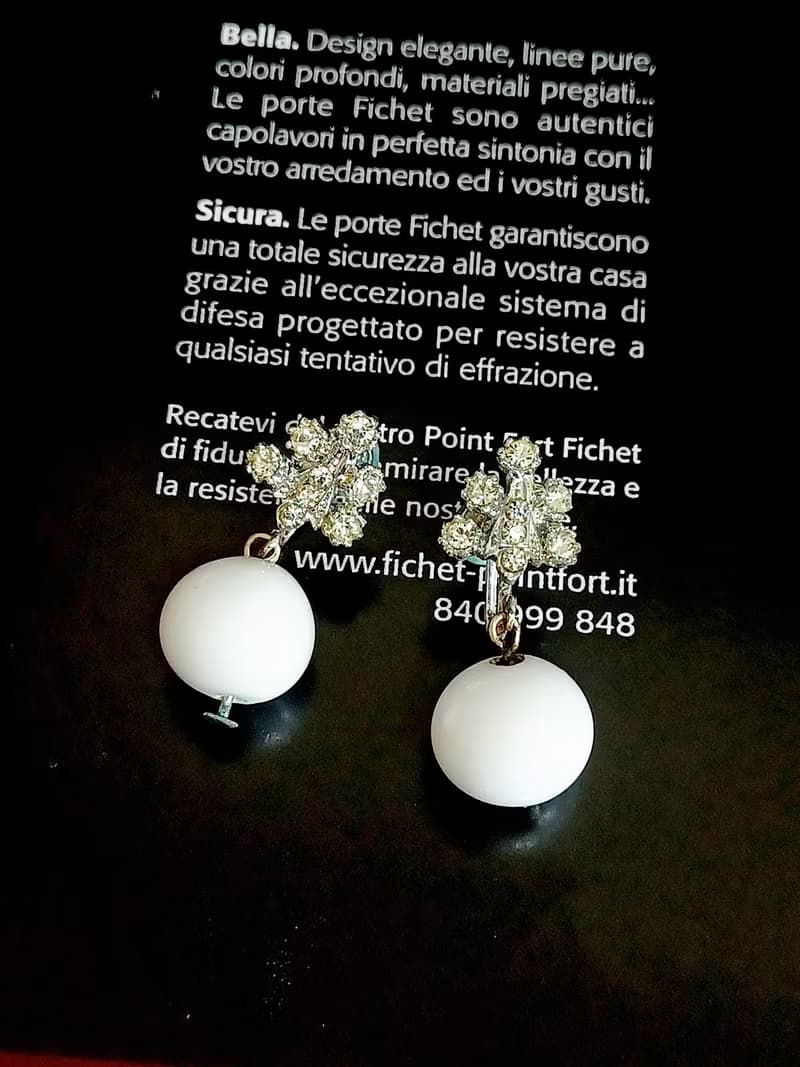 vintage jewelry  典雅萊茵垂墜串珠 夾式耳環