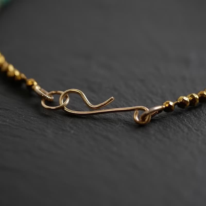 ハーキマークォーツとターコイズ ヘマタイトのブレスレット