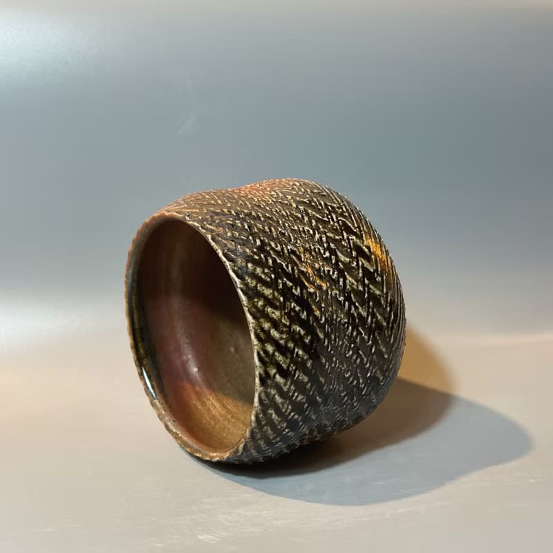 柴燒風紋大茶碗 / 水方 / 小平凡手作