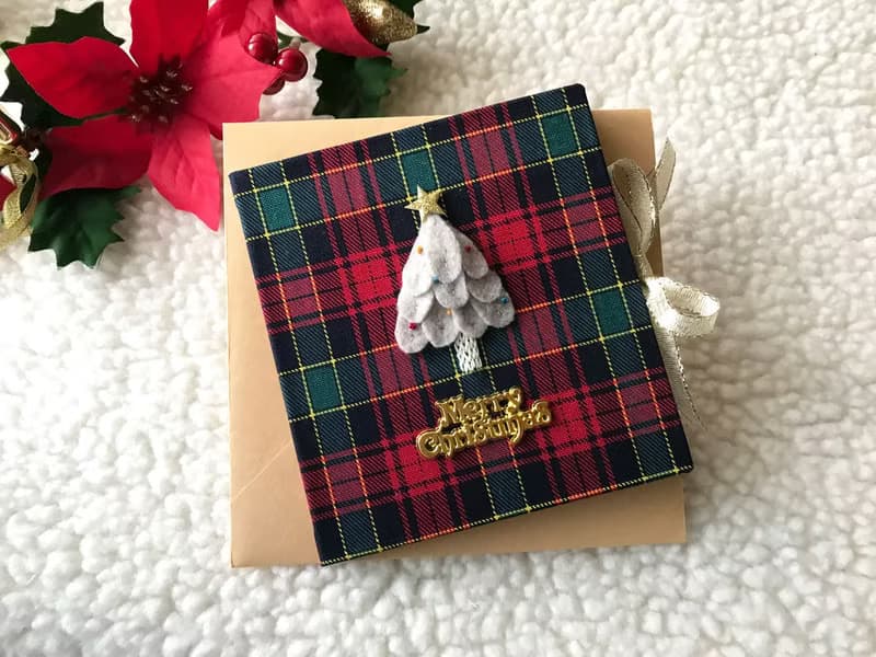 暖暖的聖誕樹 手工卡片 聖誕卡 Handmade Christmas card 紅綠格