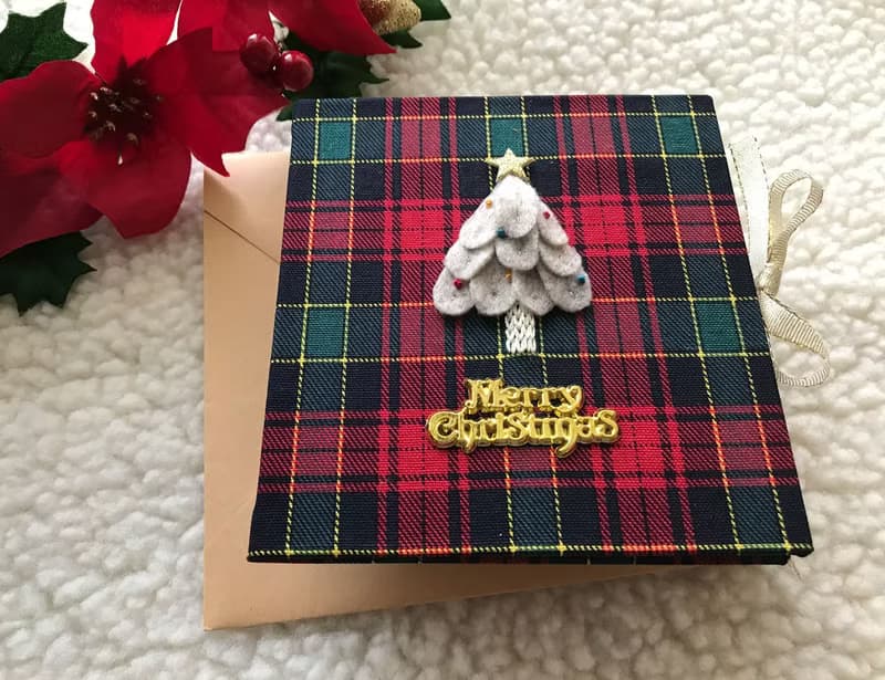 暖暖的聖誕樹 手工卡片 聖誕卡 Handmade Christmas card 紅綠格