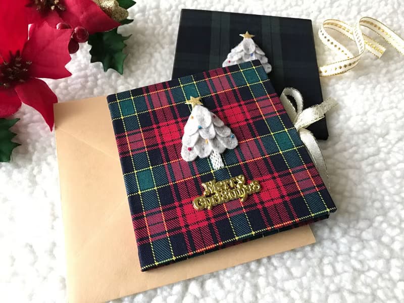 暖暖的聖誕樹 手工卡片 聖誕卡 Handmade Christmas card 紅綠格