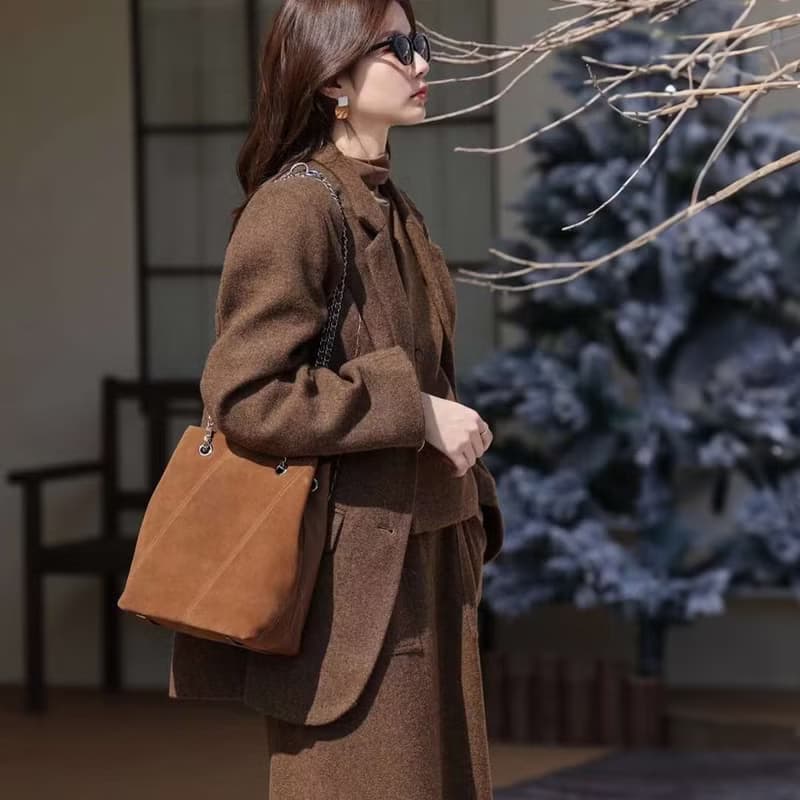 手提包 + 雙肩後背包 + 單肩包 + 斜挎包 真皮多功能女包 牛皮包