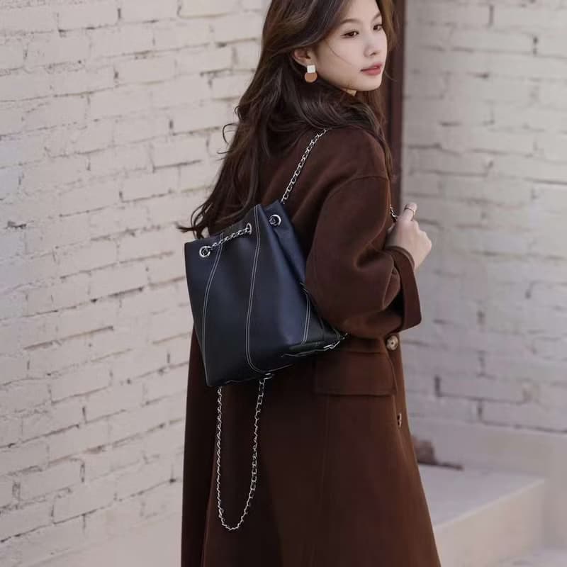 手提包 + 雙肩後背包 + 單肩包 + 斜挎包 真皮多功能女包 牛皮包