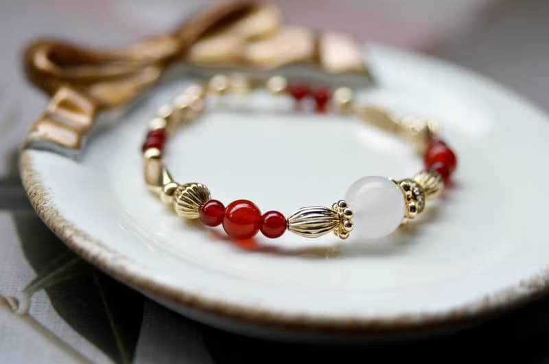 初生的喝采 - 黃銅半寶石母乳飾品手鍊 (親子款)