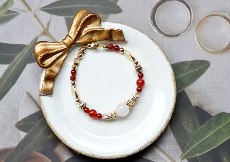 初生的喝采 - 黃銅半寶石母乳飾品手鍊 (親子款)