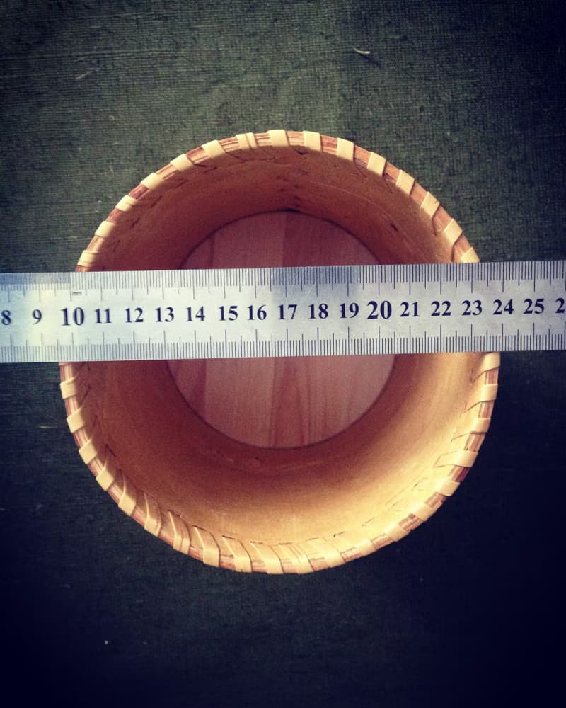Big birch bark box, birch bark canister, tea box