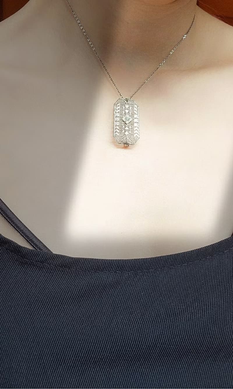 20世紀花絲細工藝術風格胸針【畢業禮物】聖誕禮盒