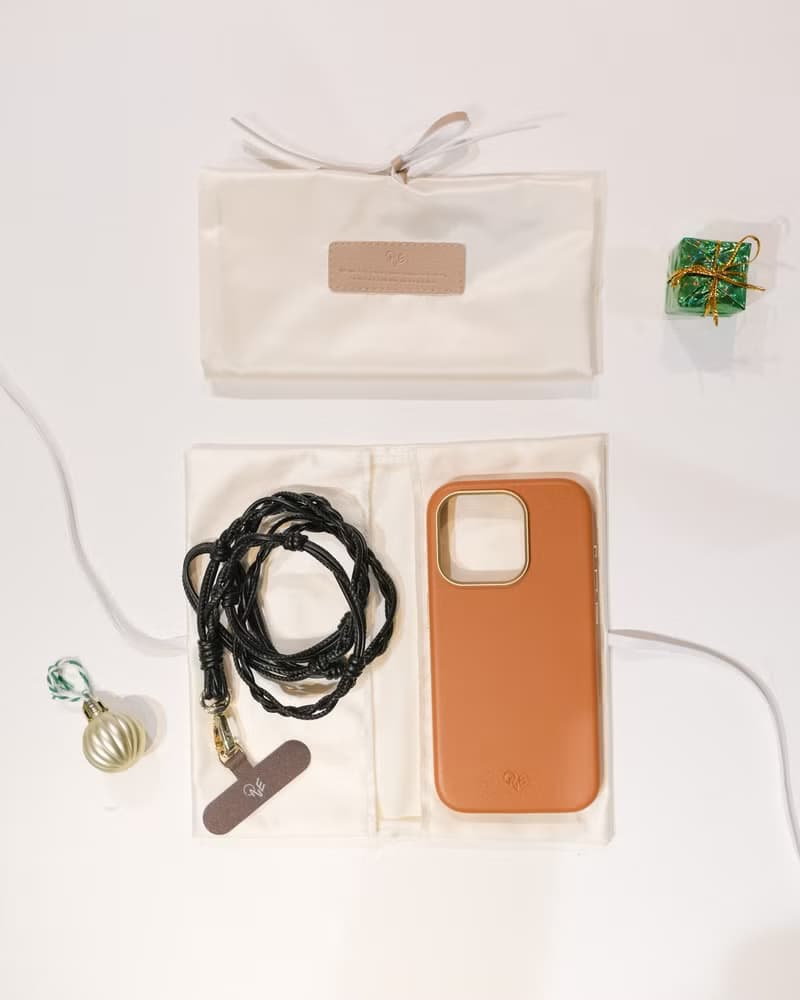 純素皮革手機背帶 黑色