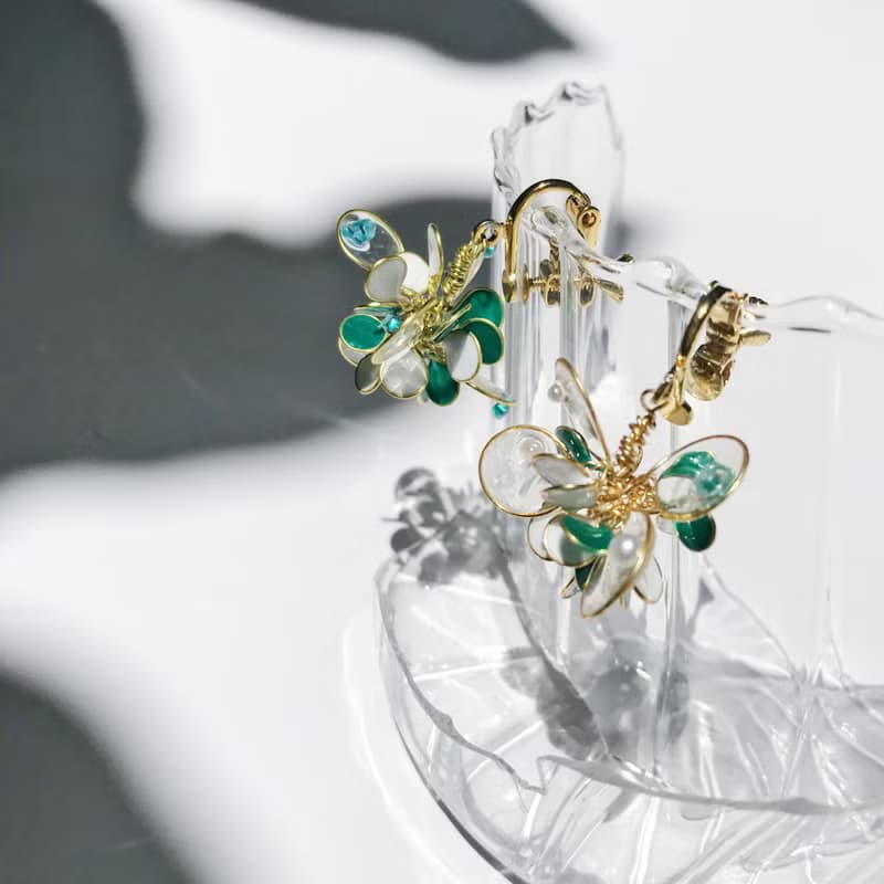 <小精靈>造型手工設計樹脂耳環垂吊款//earring/accessories