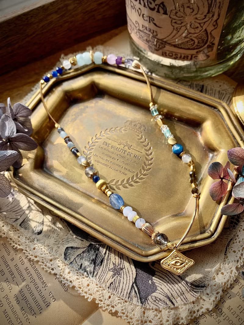 -瑪莉‧安妮•雷諾曼的占卜-天然水晶手鏈/黃銅手鍊