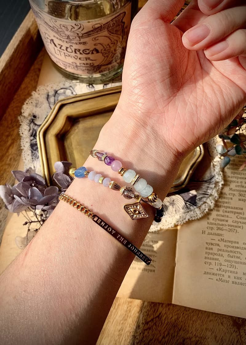 -瑪莉‧安妮•雷諾曼的占卜-天然水晶手鏈/黃銅手鍊