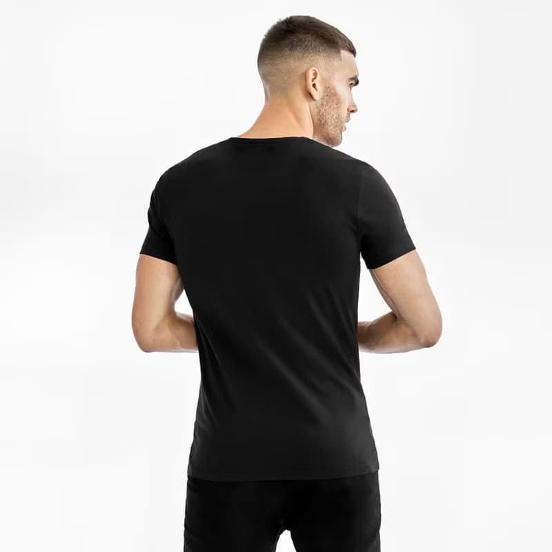 北歐極簡 - 貼身經典有機棉圓領T恤 / 素T / T-shirt 男 (黑)