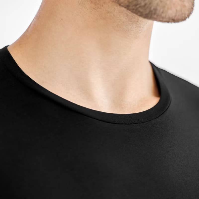 北歐極簡 - 貼身經典有機棉圓領T恤 / 素T / T-shirt 男 (黑)
