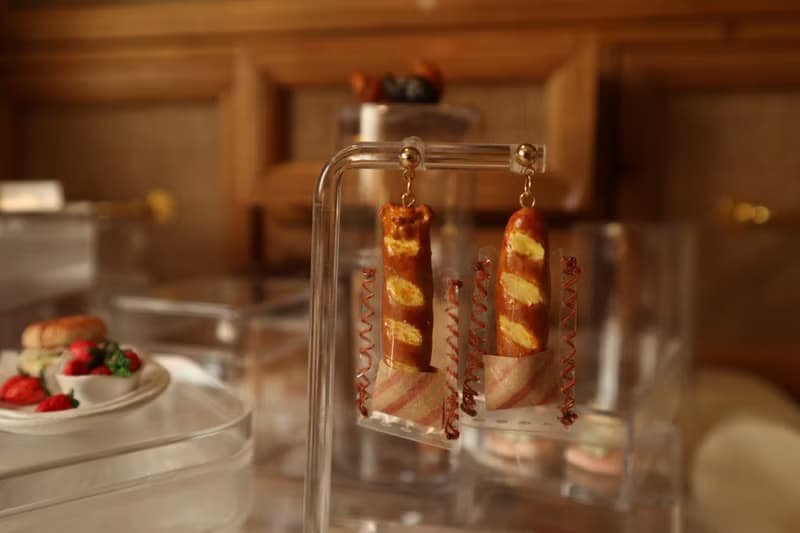 小熊法棍面包原創手作手工耳飾耳釘耳環耳夾獨特飾品系列