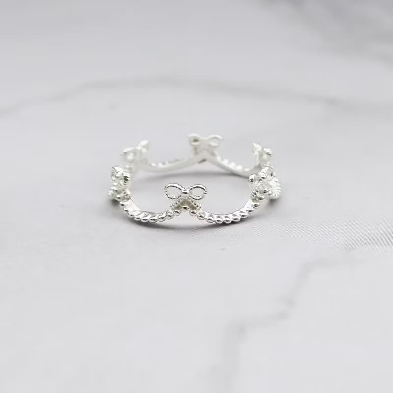 【純銀戒指】婚禮 | 蝴蝶結 | 925純銀女戒 尾戒 | 大員囡仔