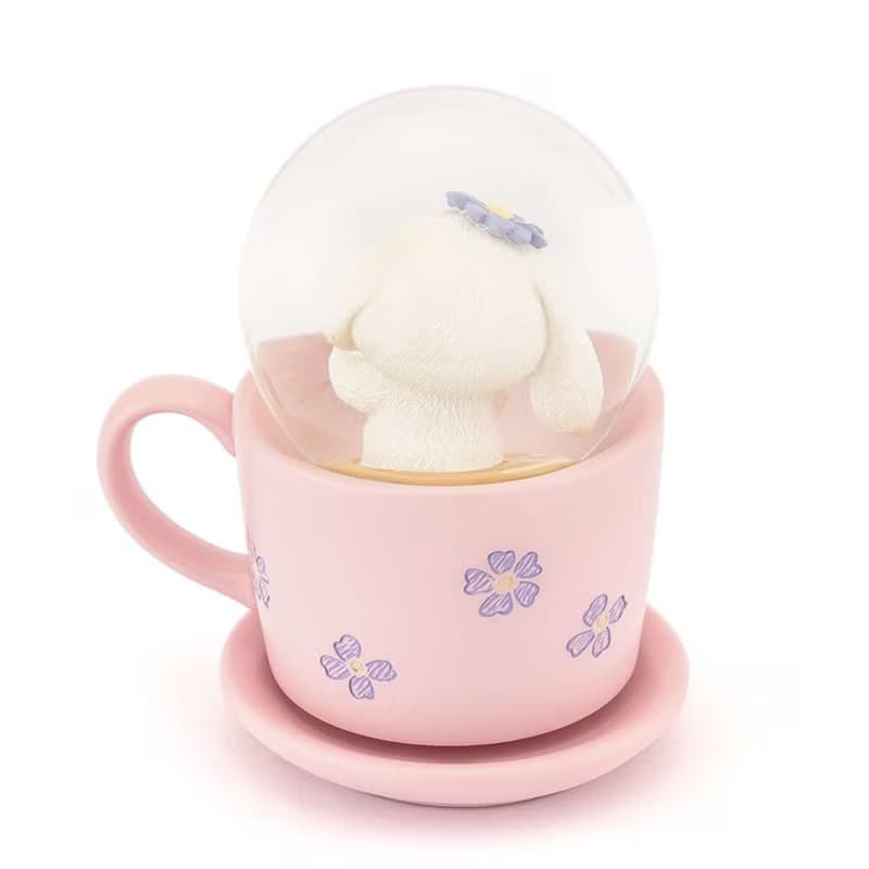 轉運兔 水晶球音樂盒擺飾 生日情人聖誕交換禮物療癒杯子