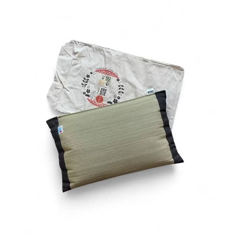 【送禮好物】藺草枕頭印花布袋 厚實帆布 收納方便 送禮質感