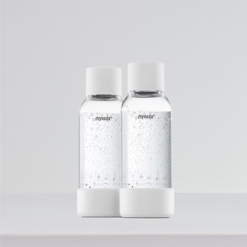 芬蘭【mysoda】0.5L專用水瓶-2入-白