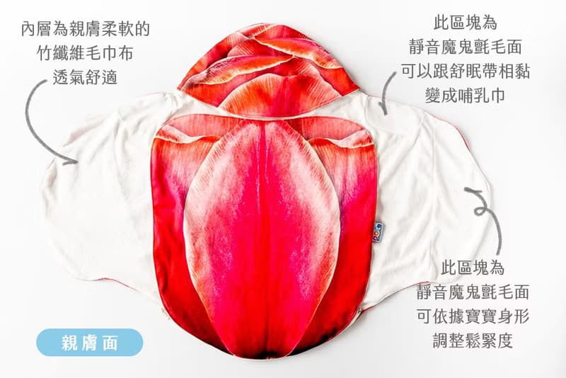 玫瑰花嬰兒包巾舒眠組