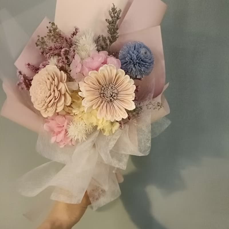 粉粉花束