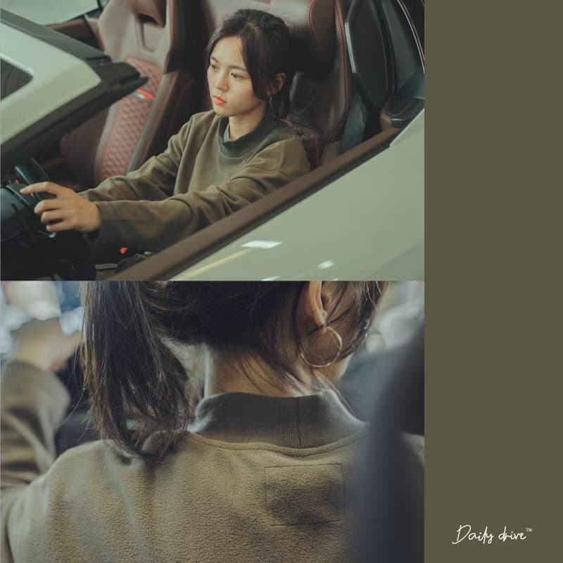 微高領搖粒絨滾邊衛衣 大學T Turtleneck Fleece Sweatshirt
